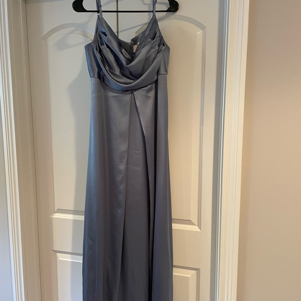 Revelry Maternity Bridesmaid Dress in color ‘French Blue’, style ‘Skye’. Size 14